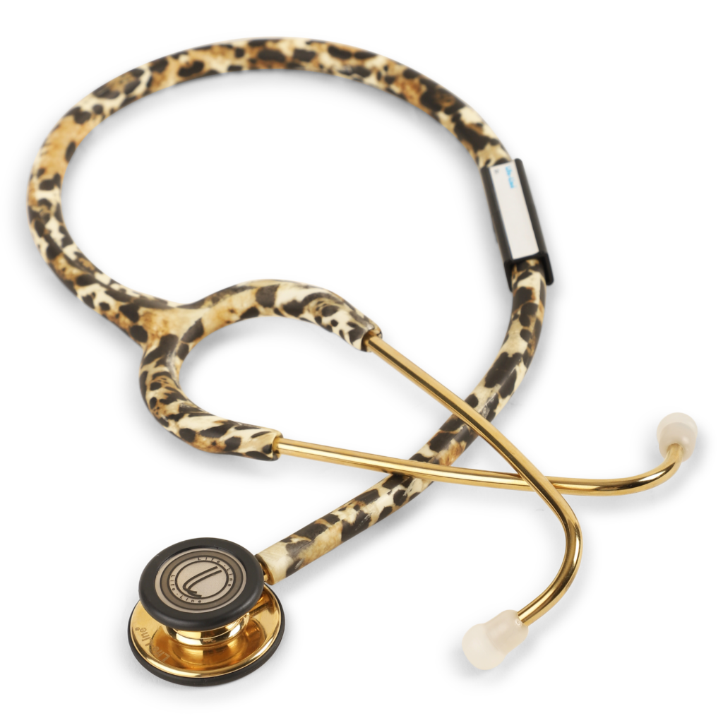 LIFE LINE 'CHEETAH GOLD II' Stethoscope (Gold Plated Finish) | Dual Side Diaphragm Chest Piece for Adult and Pediatric | Suitable for Doctors and Students