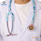 LIFE LINE 'VICTORY BLUE' Stethoscope (Blue Camo with Rainbow Finish) | Single Diaphragm Chest Piece for Adults | Suitable for Doctors and Students