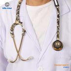 LIFE LINE 'CHEETAH GOLD II' Stethoscope (Gold Plated Finish) | Dual Side Diaphragm Chest Piece for Adult and Pediatric | Suitable for Doctors and Students