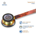 LIFE LINE 'GALAXY PRO II' Stethoscope (Rainbow Finish) | Dual Side Diaphragm Chest Piece for Adult and Pediatric | Suitable for Doctors and Students