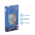 LIFE LINE 'VICTORY BLUE' Stethoscope (Blue Camo with Rainbow Finish) | Single Diaphragm Chest Piece for Adults | Suitable for Doctors and Students