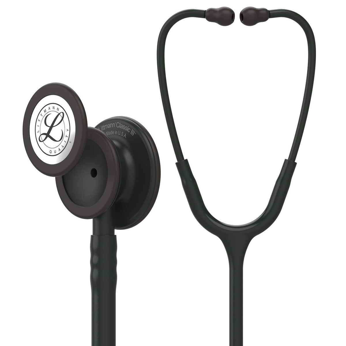 3M Littmann Classic III Stethoscope Black Edition Chestpiece, Black Tube Model - 5803