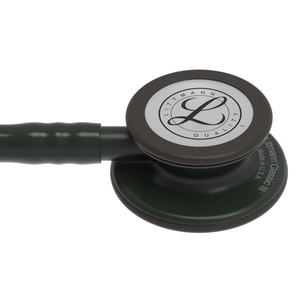 3M Littmann Classic III Stethoscope Black Edition Chestpiece, Black Tube Model - 5803