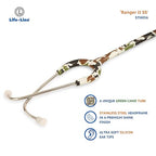 LIFE LINE 'RANGER II SS' Stethoscope (Green Camo and Stainless Steel) | Dual Side Diaphragm Chest Piece for Adult and Pediatric | Suitable for Doctors and Students