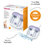 Beurer FB 12 Footbath Massager with 3 Functions: Vibration Massage, Bubble Massage, Water Tempering