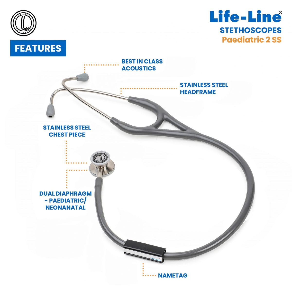 Life-Line Stethoscope Pediatric 2 SS