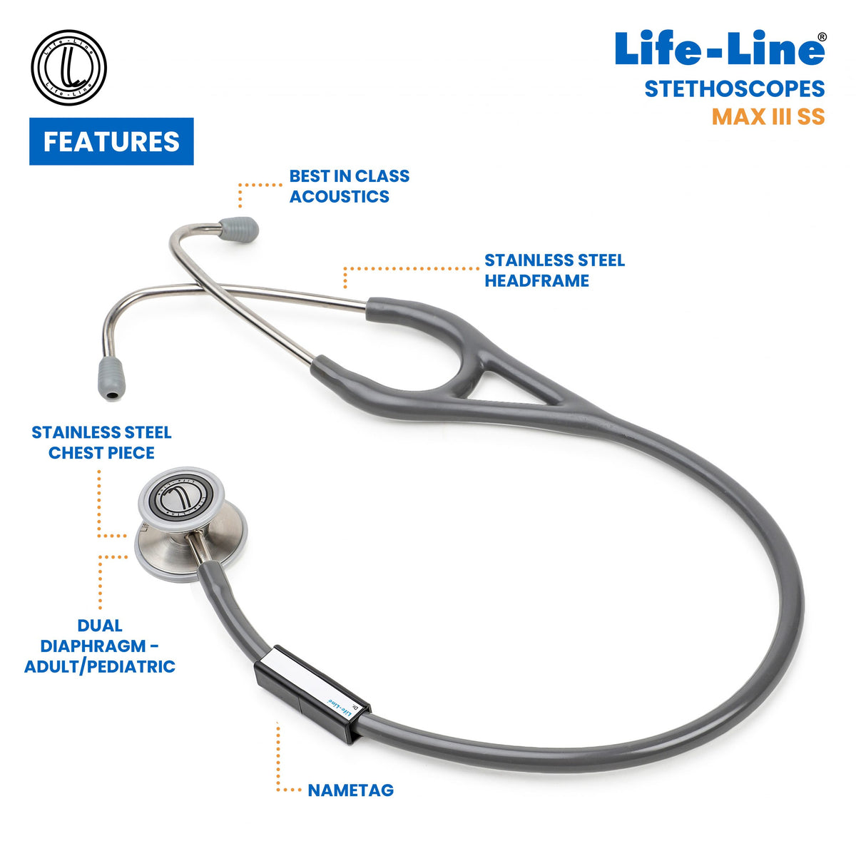 Life-Line Stethoscope Max 3 SS
