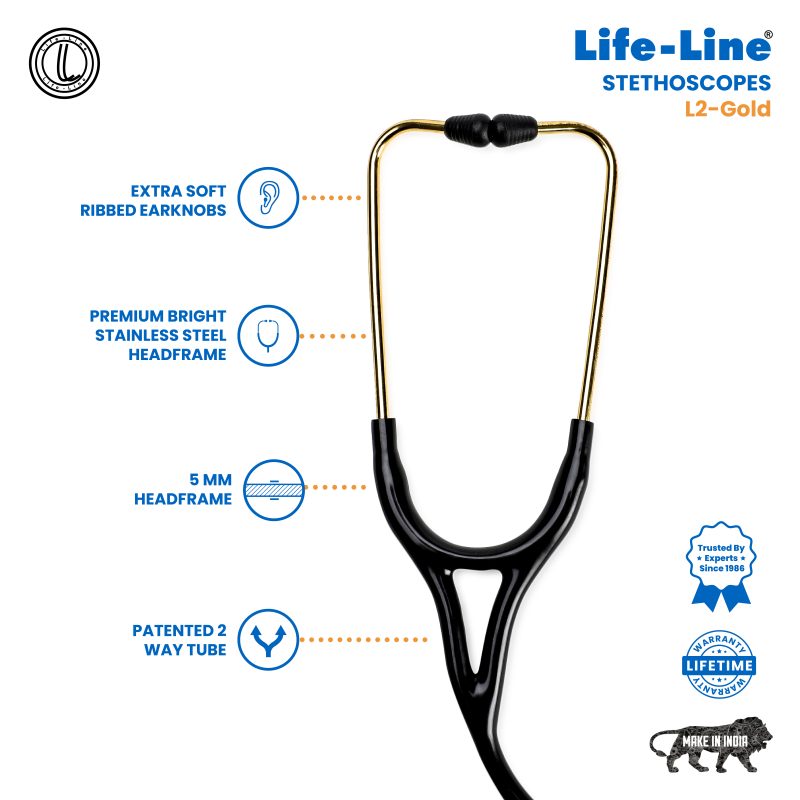 Life Line Stethoscope L2-Gold Pl.