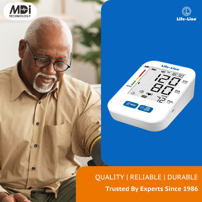 Life-Line L-2 Digital Fully Automatic Blood Pressure Monitor with MDI Technology (Large Display, Backlight & C-Type Port)