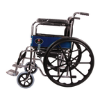 Hero Eco Med - Mediva MHL 1002-C Eva Chrome Finish Commode Wheelchair with Mag Wheels and Eva Tyres