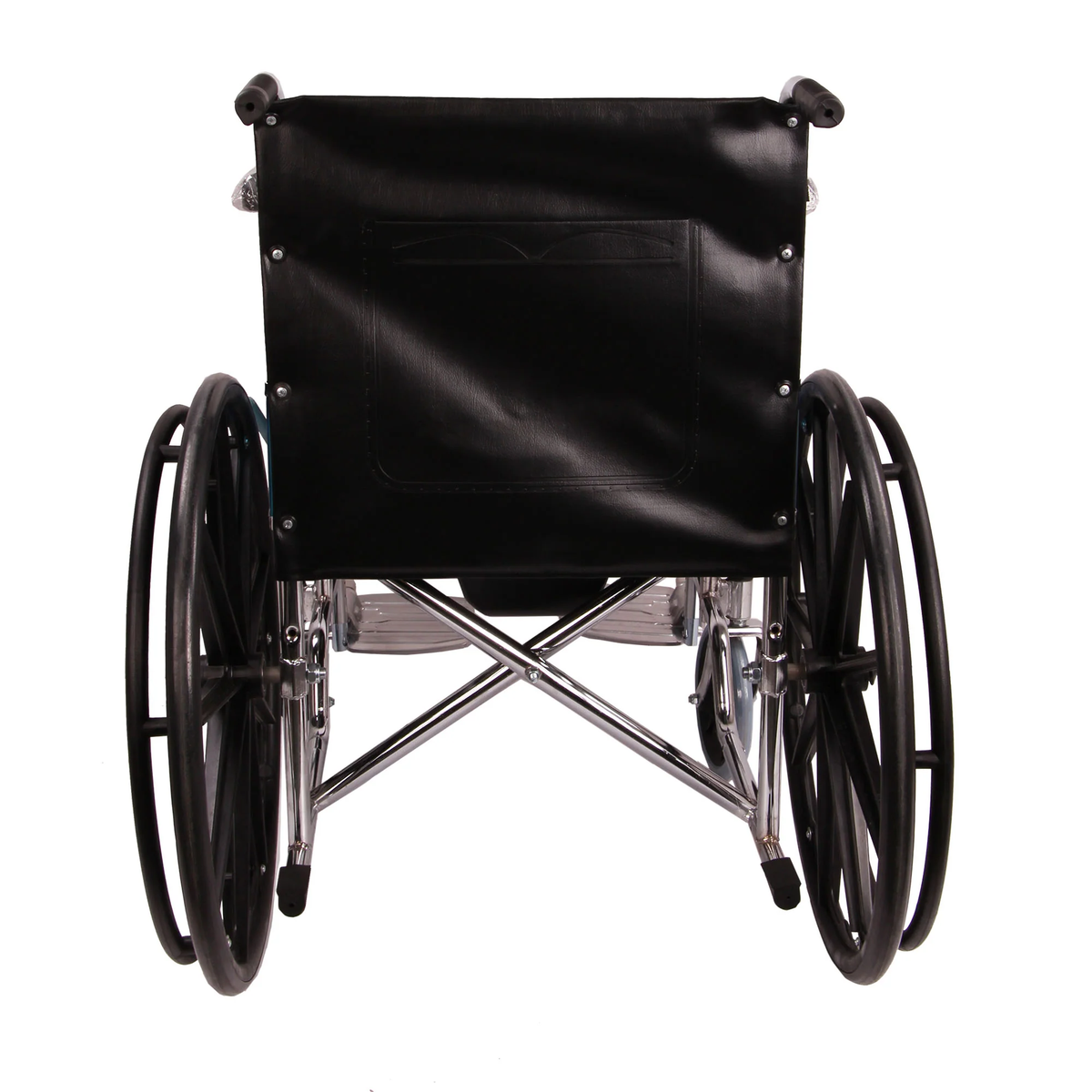 Hero Eco Med - Mediva MHL 1002-C Eva Chrome Finish Commode Wheelchair with Mag Wheels and Eva Tyres