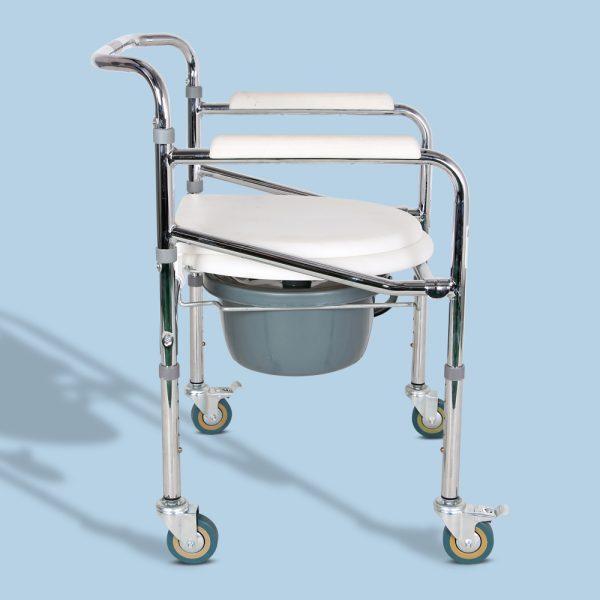 Hero Eco Med Mediva Commode Chair with Arm Support and wheels MHL 3003