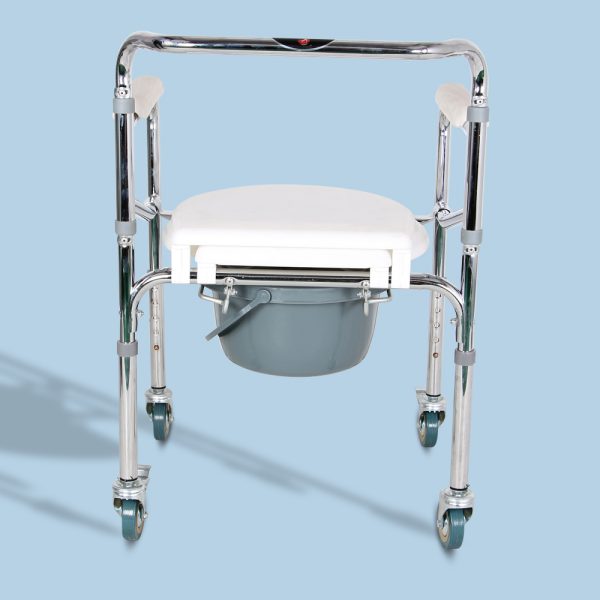 Hero Eco Med Mediva Commode Chair with Arm Support and wheels MHL 3003