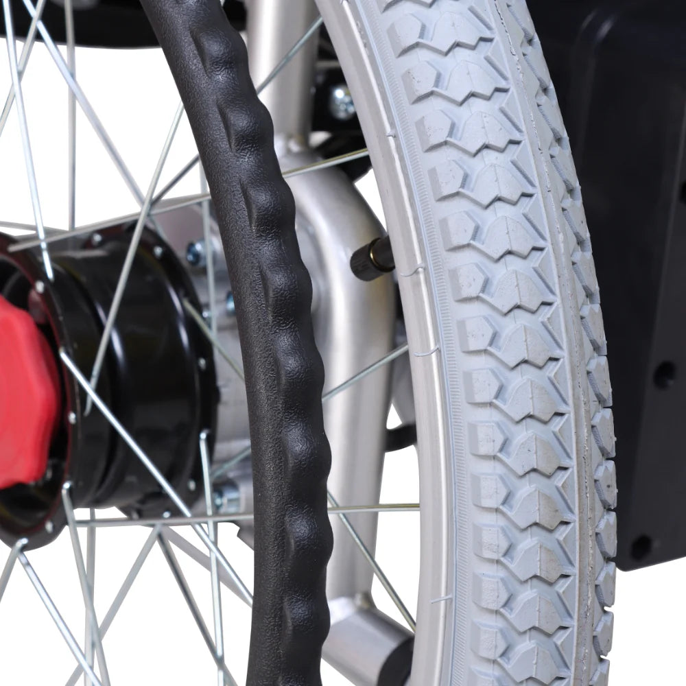 Hero MHL 1007-S (LFP) Foldable Electric Wheelchair with Spoke Wheels and wide tyres (Lithium Battery)