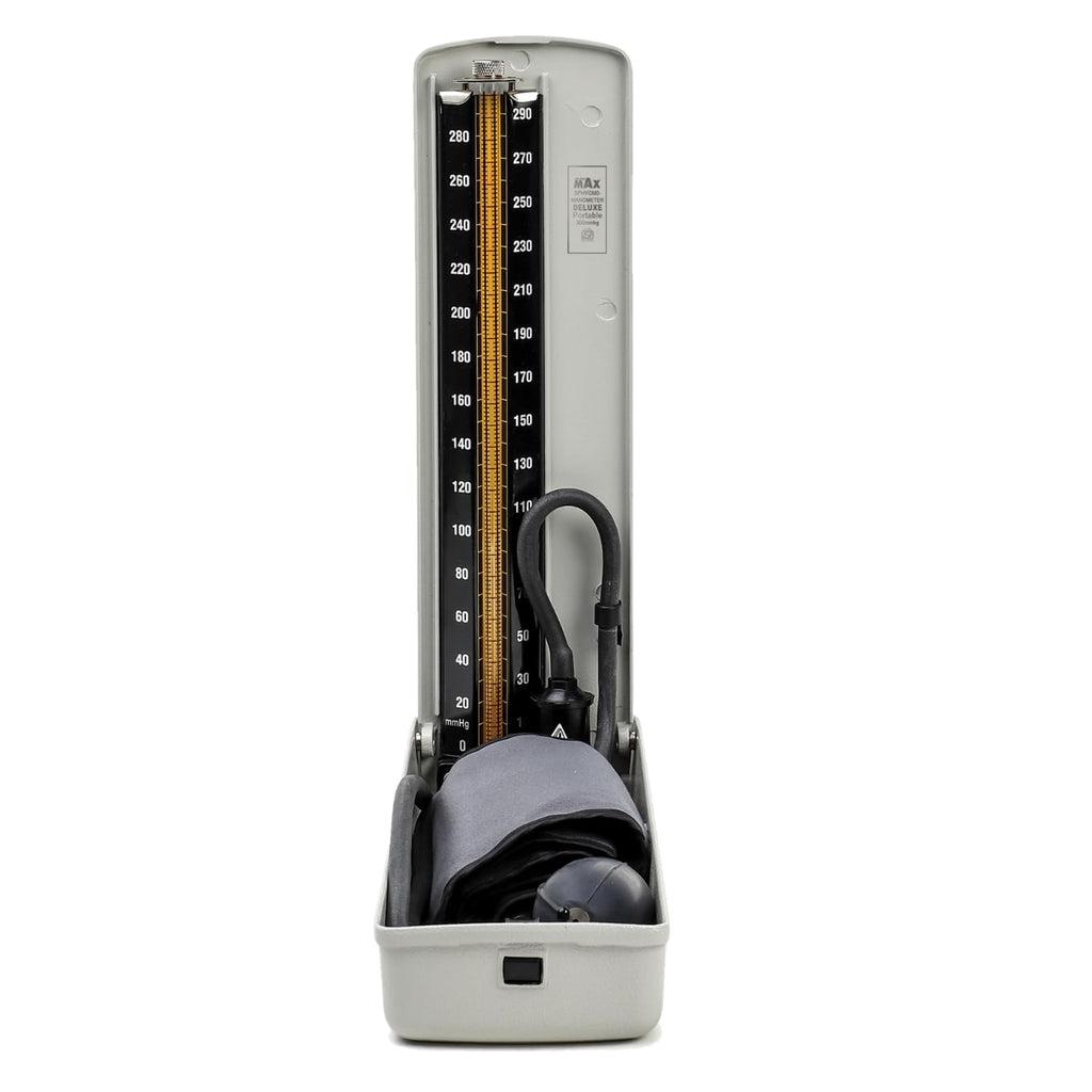 Life LINE Max Deluxe Portable Mercurial Blood Pressure Monitor Combo | Accurate Measurements | Superior Build Quality | BP Apparatus Manual | Mercury Sphygmomanometer Machine BPMB042