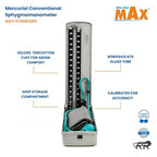 LIFE LINE MAX STANDARD Portable Mercurial Blood Pressure Monitor Accurate Measurements | Superior Build Quality BPMB043