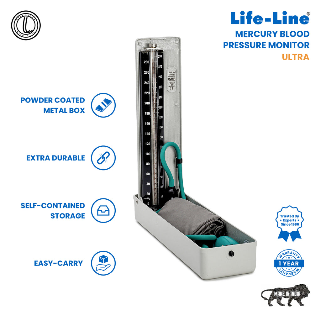 Life-Line Ultra Mercury Blood Pressure Monitor  | Sphygmomanometer Mercury BPMB026