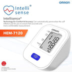 Omron HEM 7120 Fully Automatic Digital Blood Pressure Monitor With Intellisense Technology For Most Accurate Measurement - Arm Circumference (22-32Cm)
