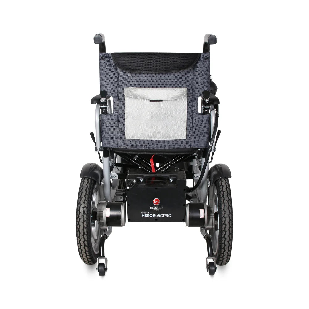 Hero MHL 1007 (LFP) Electric Wheelchair with Metal rim rear wheels - Lithium battery