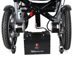Hero MHL 1007 (LFP) Electric Wheelchair with Metal rim rear wheels - Lithium battery