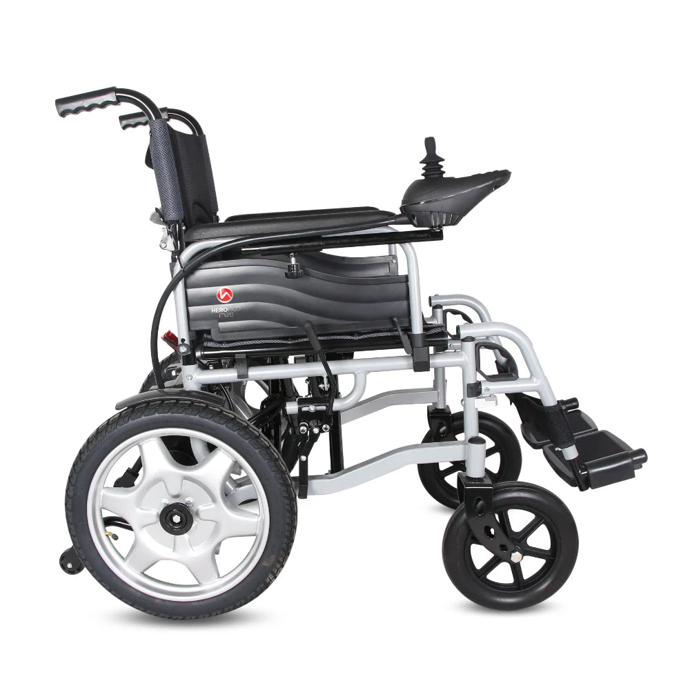 Hero MHL 1007 (LFP) Electric Wheelchair with Metal rim rear wheels - Lithium battery