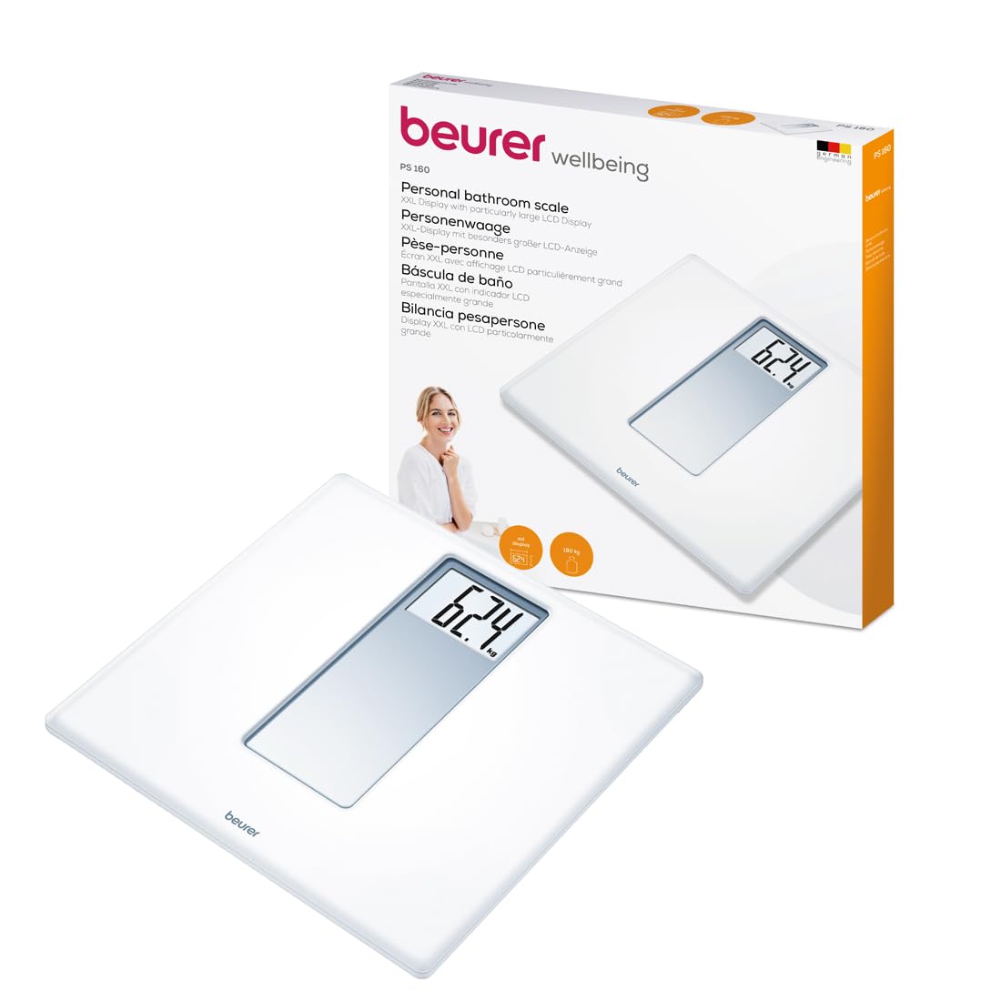 Beurer PS 160 Digital Weighing Scale with Extra Large Display