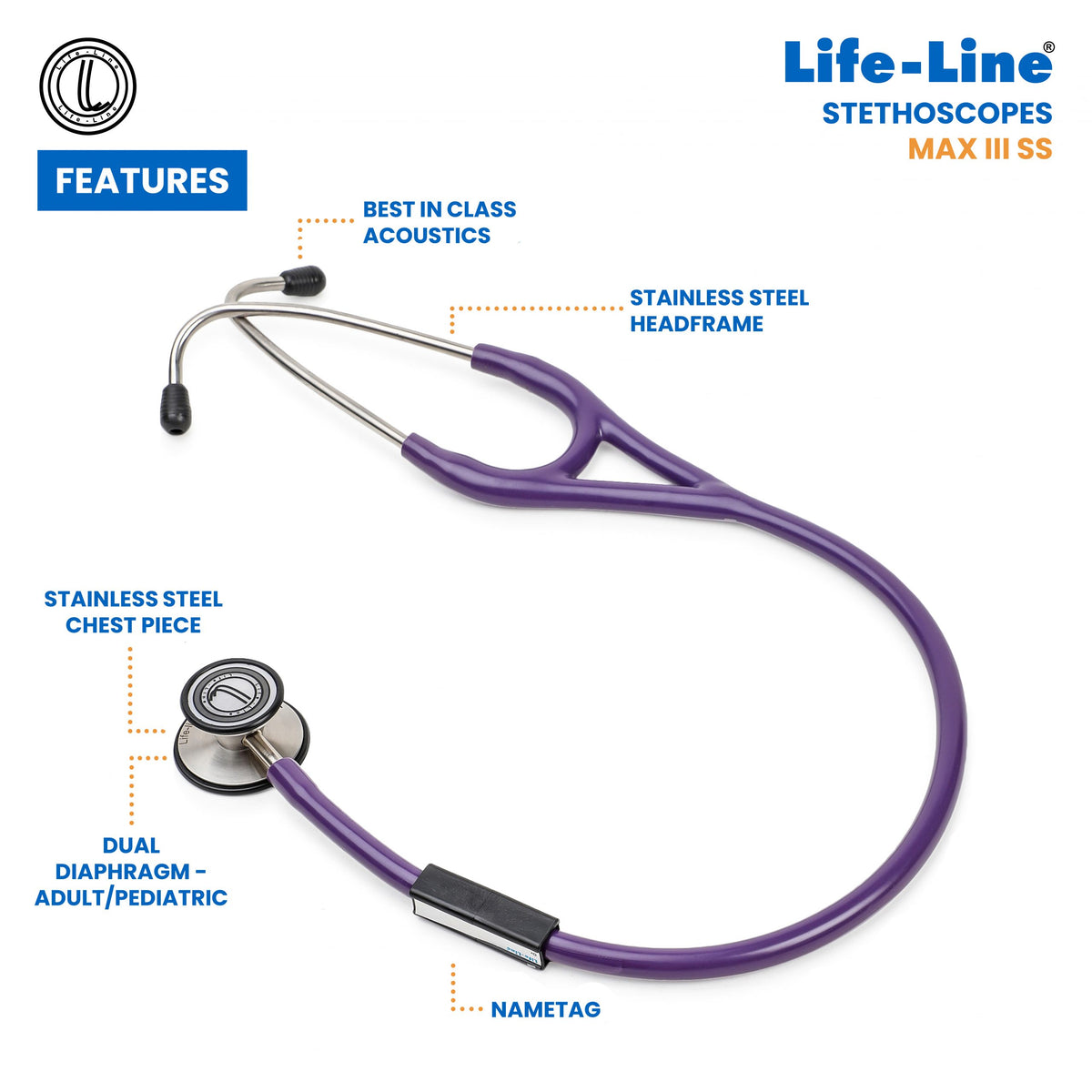 Life-Line Stethoscope Max 3 SS