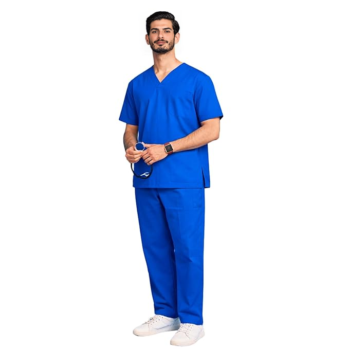 Kifzi Antimicrobial Lycra 5 Pocket men Scrubs suit