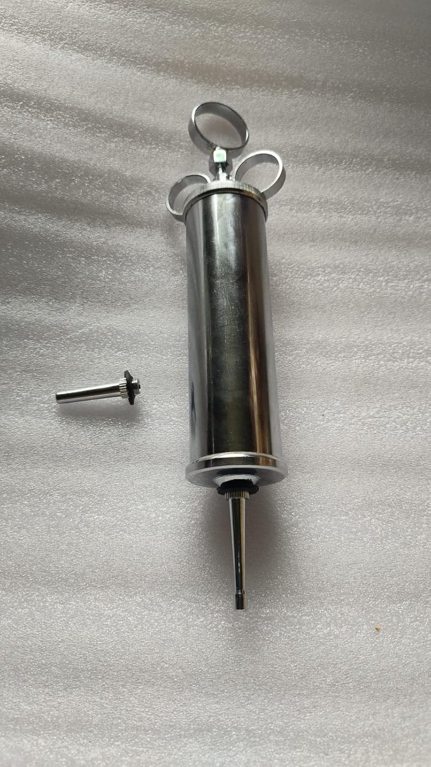 Mathra / Thaila / ANUVASAN Vasti Yanthram / Glycerine Syringe - Stainless Steel - 100 ML For Panchkarma