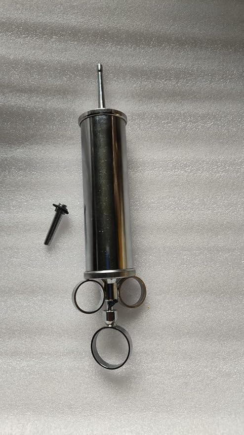 Mathra / Thaila / ANUVASAN Vasti Yanthram / Glycerine Syringe - Stainless Steel - 100 ML For Panchkarma