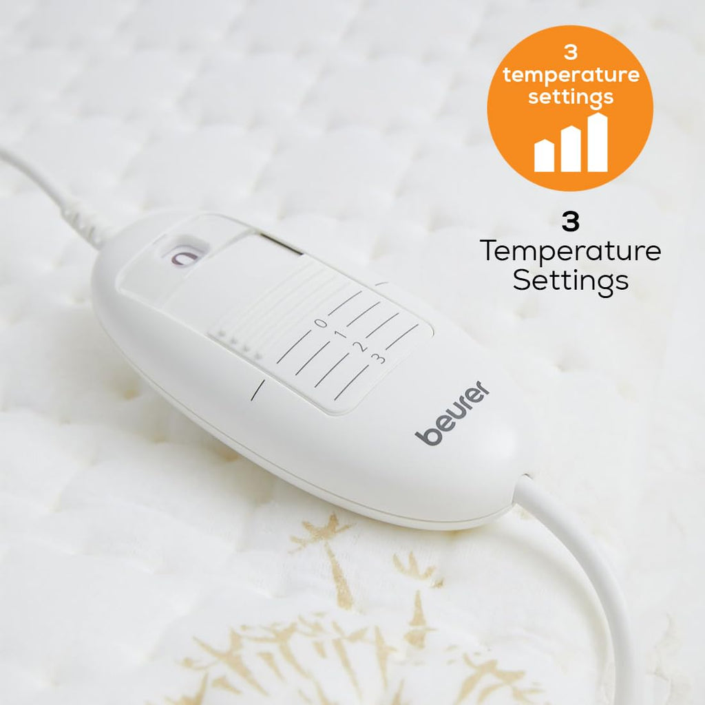 Beurer UB 33 Fleece Heated Under Blanket for Single Bed