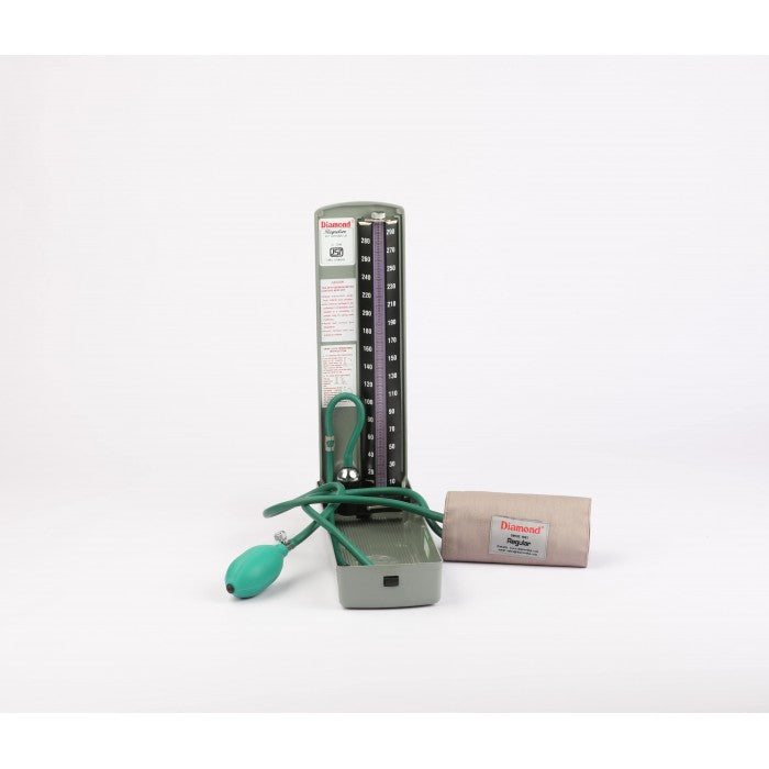 Diamond Mercurial Blood Pressure Monitor Regular Model with Velcro Cuff | Sphygmomanometer Mercury BPMR112