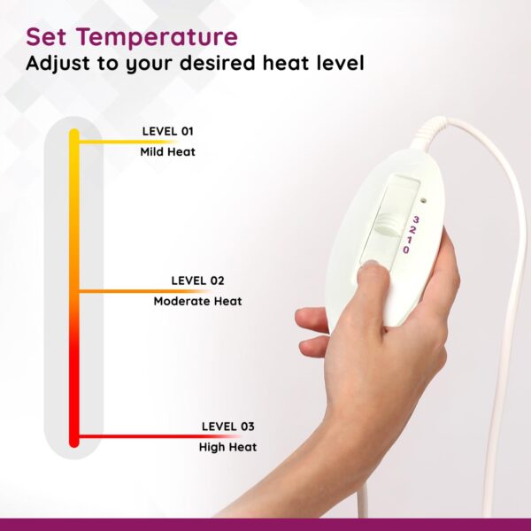 5 Flamingo Orthopaedic Electric Heating Pad | Pain Relief Heating Belt with Temperature Controller for Lower Back, Knee, Shoulder, Cramps, and Neck | Back Pain Relief