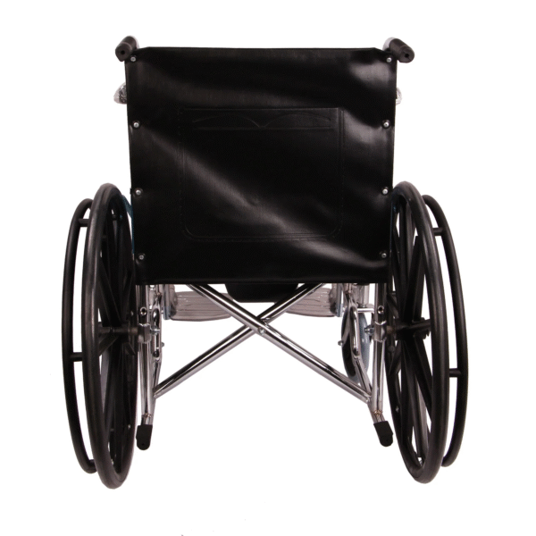 Hero Eco Med - Mediva MHL 1002-C Eva Chrome Finish Commode Wheelchair with Mag Wheels and Eva Tyres