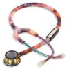 LIFE LINE 'GALAXY PRO II' Stethoscope (Rainbow Finish) | Dual Side Diaphragm Chest Piece for Adult and Pediatric | Suitable for Doctors and Students