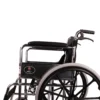 MHL 1002 AX - PU Manual Chrome Wheelchair with Attendant Brakes & Foam Upholstery