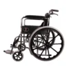 MHL 1002 AX - PU Manual Chrome Wheelchair with Attendant Brakes & Foam Upholstery
