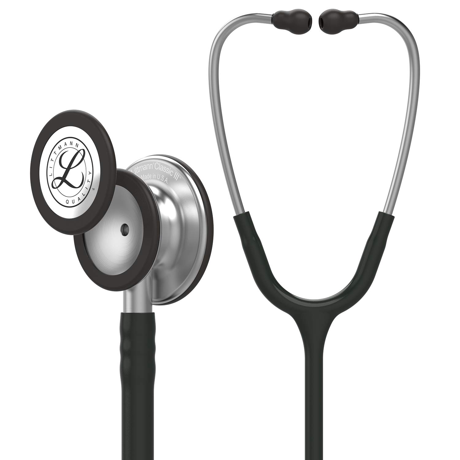 3M Littmann Classic III Stainless Steel Chestpiece Monitoring Stethoscope – Black Tube 5620