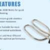 511LwGuJRDL Autoclave Heating Element Stainless Steel 2KW - Pack of 1