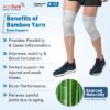 AccuSure Bamboo Yarn Orthopedic Knee Support Cap Brace Sleeves Pair