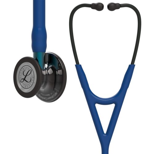 6202-1 3M Littmann Cardiology IV Diagnostic Stethoscope Polished Smoke & Navy – Blue Stem 6202