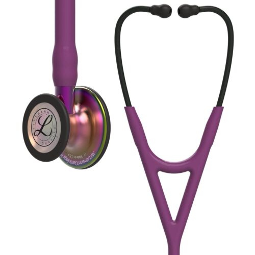 6205-01 3M Littmann Cardiology IV Diagnostic Stethoscope Rainbow & Plum – Violet Stem 6205